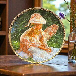 Vintage Victorian Mother & Child Decorative Plate